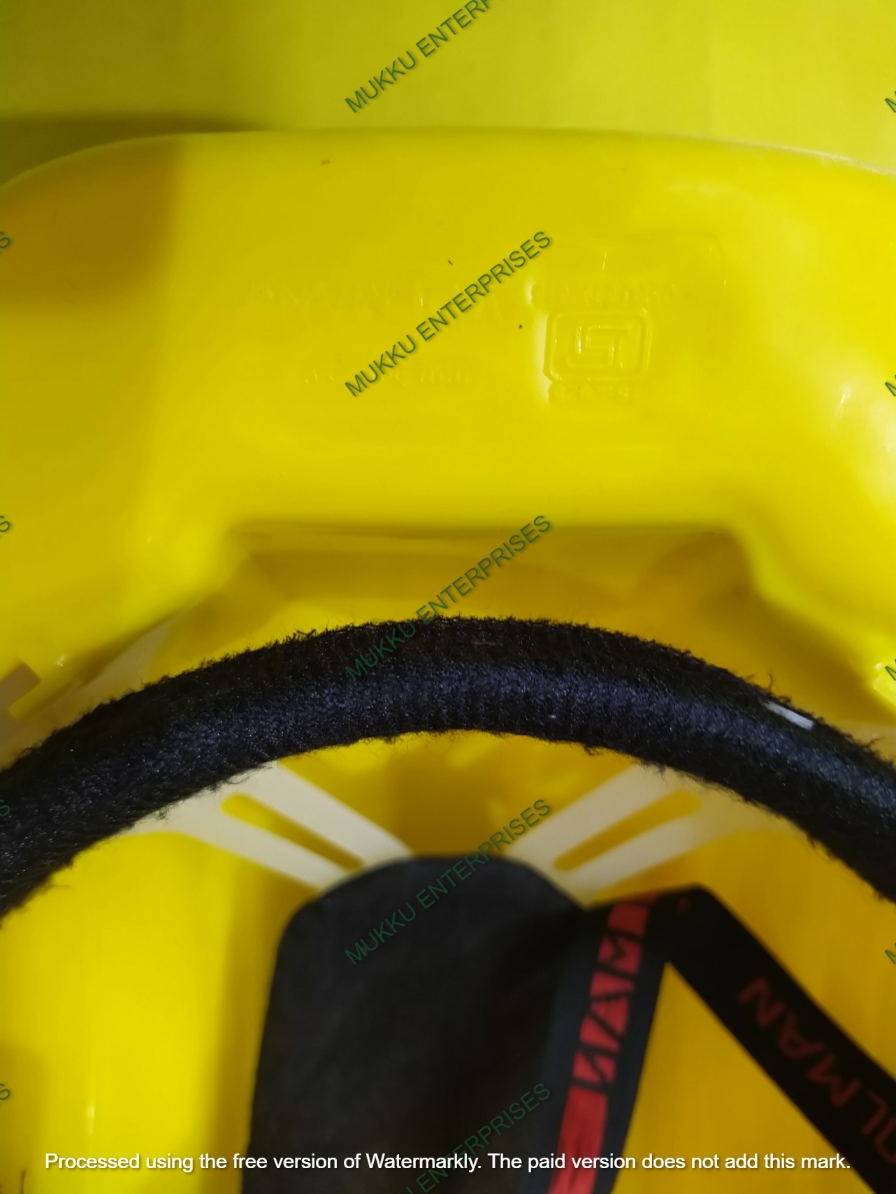 Industrial Safety Helmet - Plastic, Unisex, Yellow Color | Ratchet Adjustment, Waterproof, Reusable