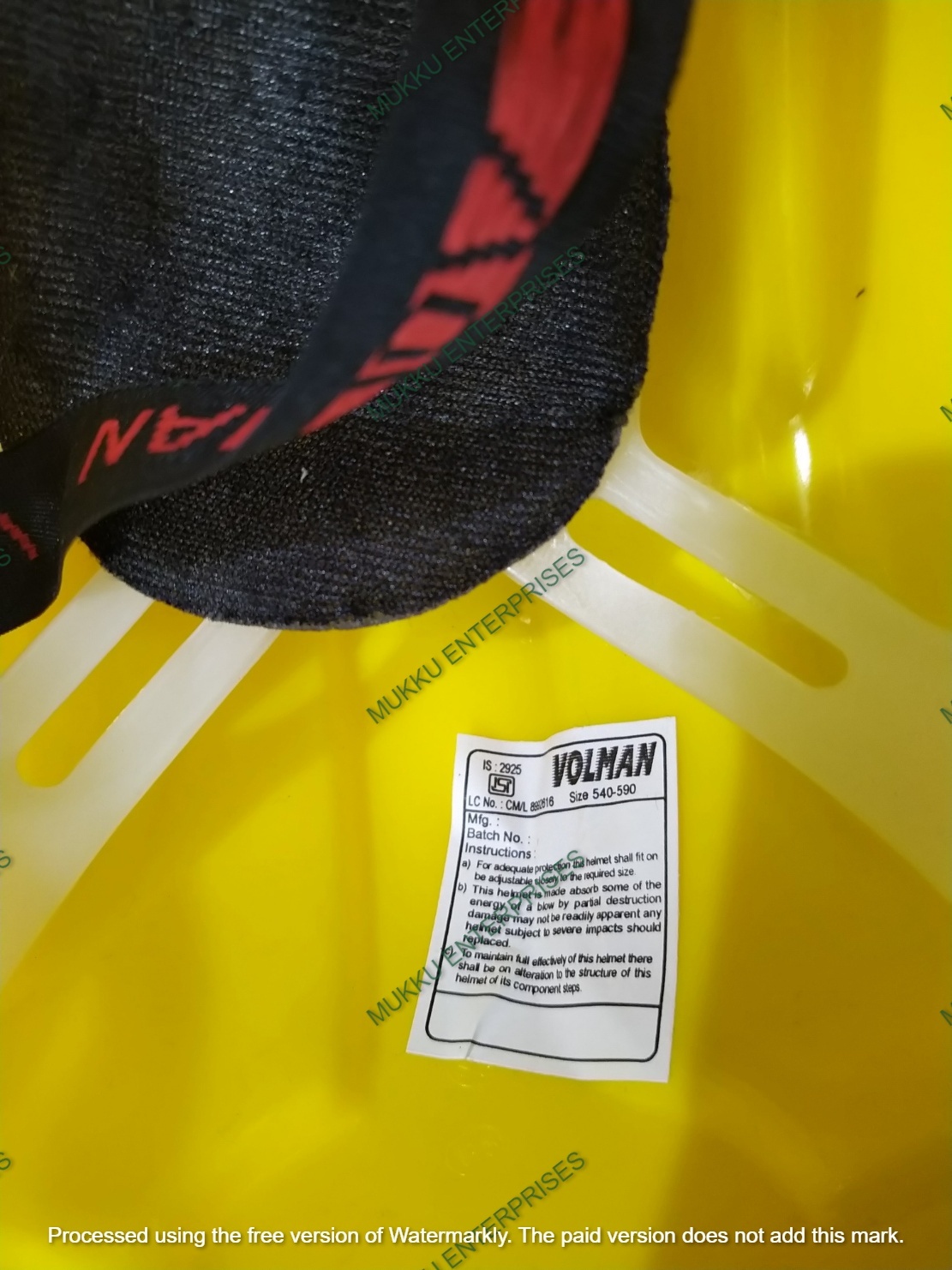 Industrial Safety Helmet - Plastic, Unisex, Yellow Color | Ratchet Adjustment, Waterproof, Reusable