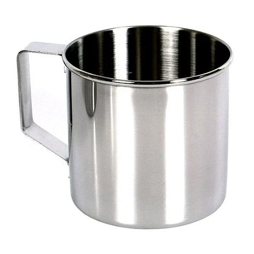 Stainless Steel Mug - Silver, Manual Control | Durable Material, Warranty Included