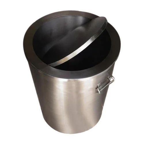 Stainless Steel Tilting Dust Bin - Manual Control, Silver Finish | Warranty Included, Durable SS Material