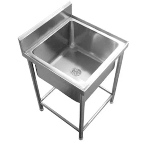 Stainless Steel Washing Sink - Silver Finish | Manual Control, Warranty Included