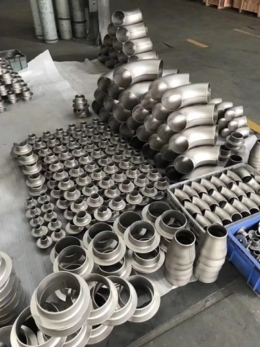 Titanium Pipe Fittings - Gr2, Sizes Nps 1/4 To 48", Silver Color | High-quality Titanium Alloys, Compliant With Astm Standards, X-ray And Pt Inspection