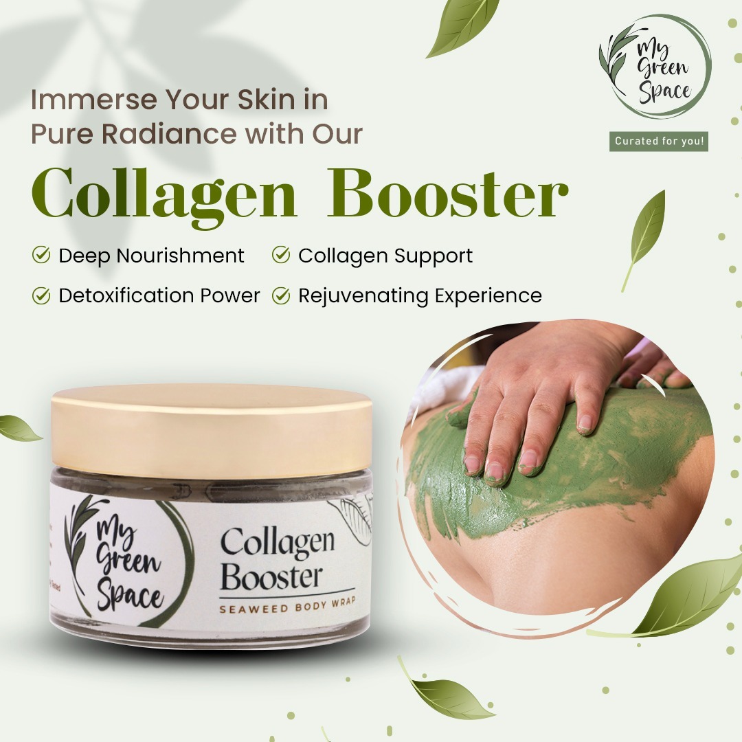 Collagen Booster Wrap - Herbal Extracts, 1 Kilogram | Daily Moisturizing For Adults, White Color