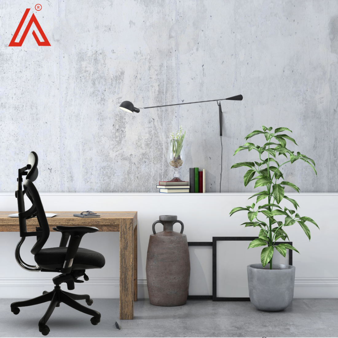 Adhunika High Back Revolving Black Net Office Boss Chair - Assembly: No Assembly Required