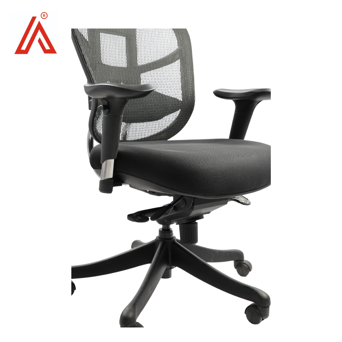 Adhunika High Back Revolving Black Net Office Boss Chair - Assembly: No Assembly Required