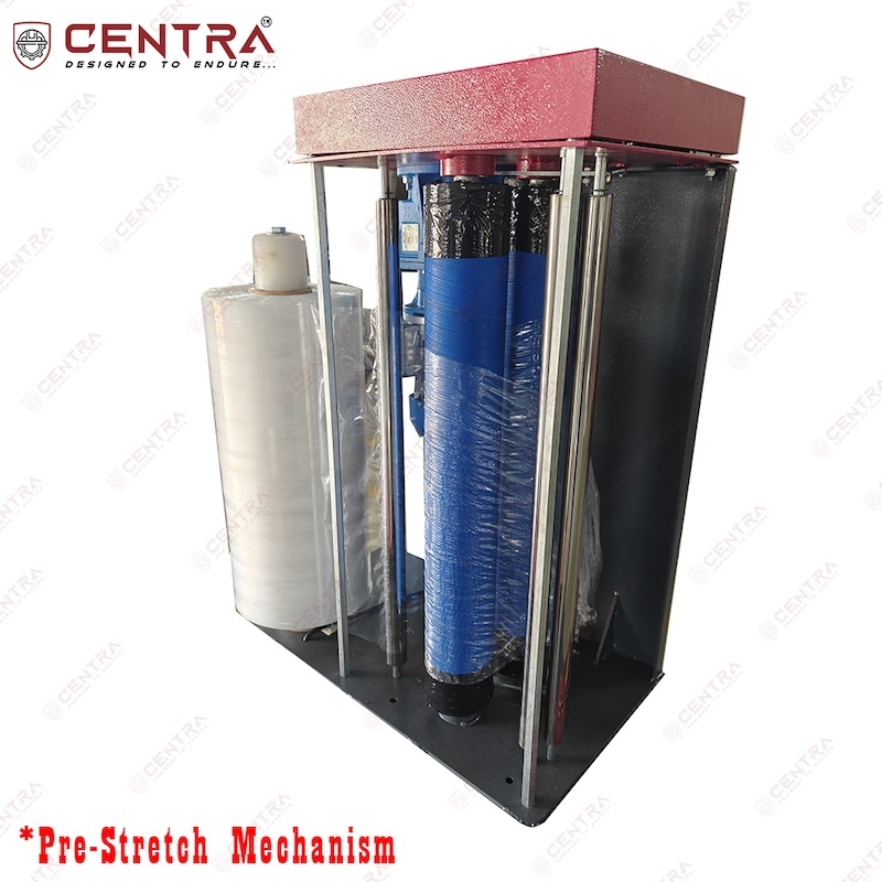 Box Stretch Wrapping Machine - Mild Steel Material Semi-automatic Functionality | 220-240 Voltage Red Color 1 Year Warranty