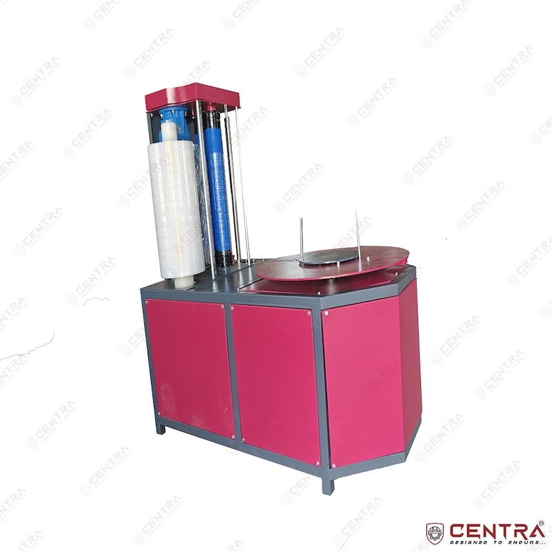 Box Stretch Wrapping Machine - Mild Steel Material Semi-automatic Functionality | 220-240 Voltage Red Color 1 Year Warranty