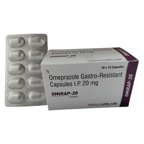 Omeprazole Gastro Resistant Capsules - 20mg Dosage | Suitable for Acid Reflux, Ulcers, and GERD Relief, Easy-to-Swallow Capsules
