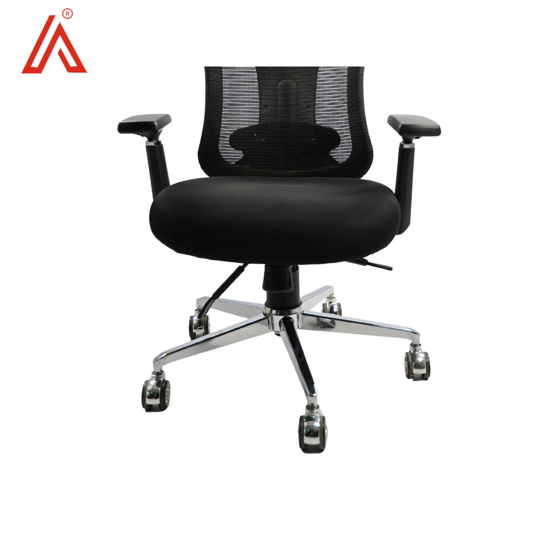 Adhunika Black High Back Office Cushion Seat And Net Back