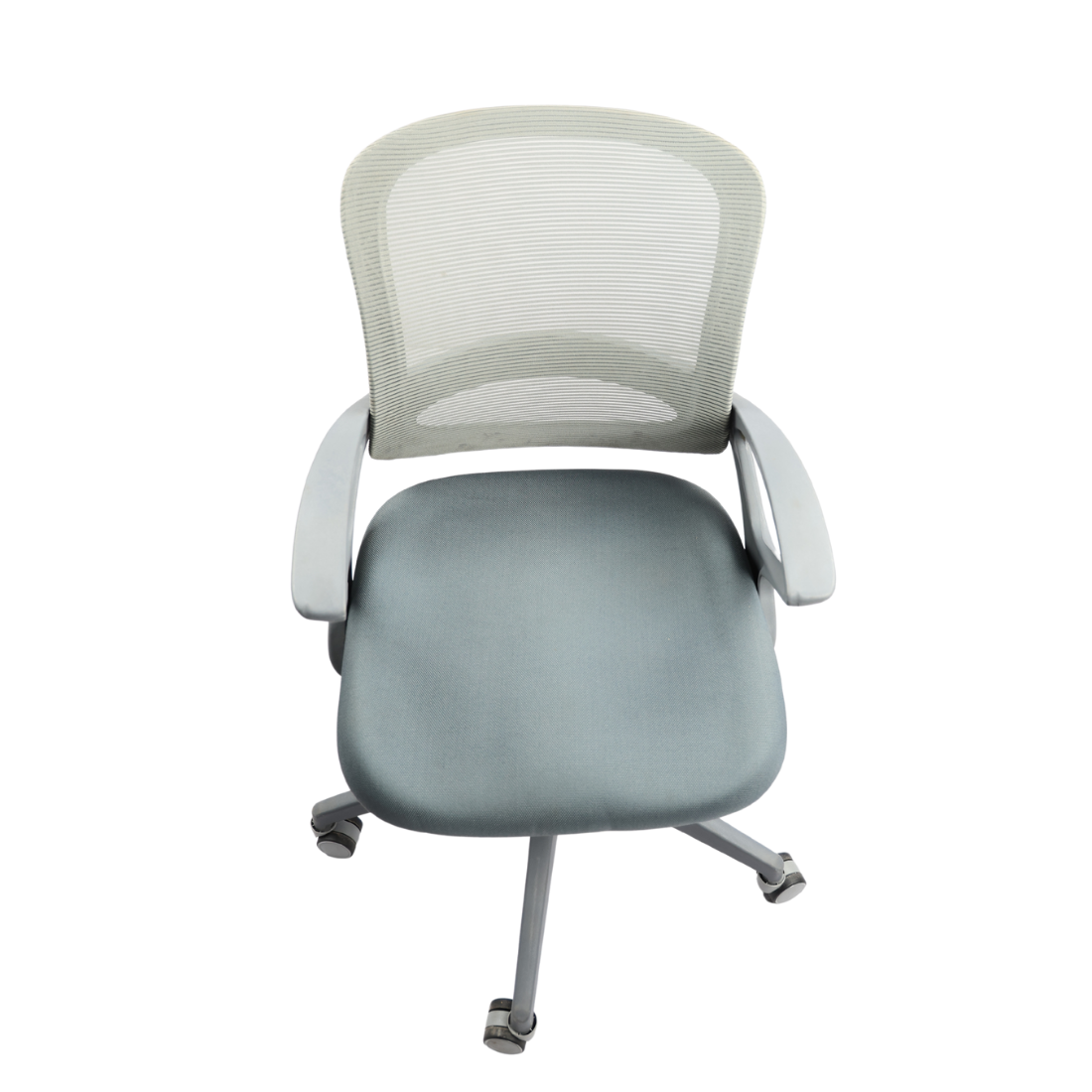 Adhunika Revolving Office Chair With Net Back And Cushion Seat (Grey)