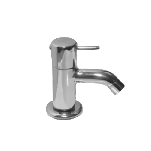 Pillar Cock - Stainless Steel, Different Sizes, Glossy Finish, Round Shape, Silver Color, Elegant Design