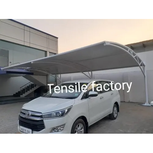 White Car Parking Tensile Structure