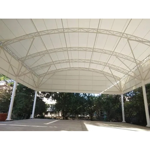 FRP Tensile Structure - High-Quality FRP Roof with Durable Steel Frame | Elegant White Finish for Villas, Hotels, and Restaurants