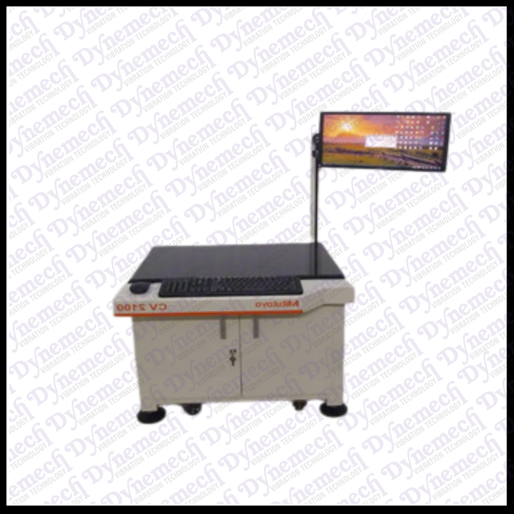 Precision Vibration Isolation Metrology Table - 1100x600x50 Mm Granite Base, 60 Mm Tubular Structure, Swiveling Monitor Bracket, Wrap Around Design, Front Keyboard Panel
