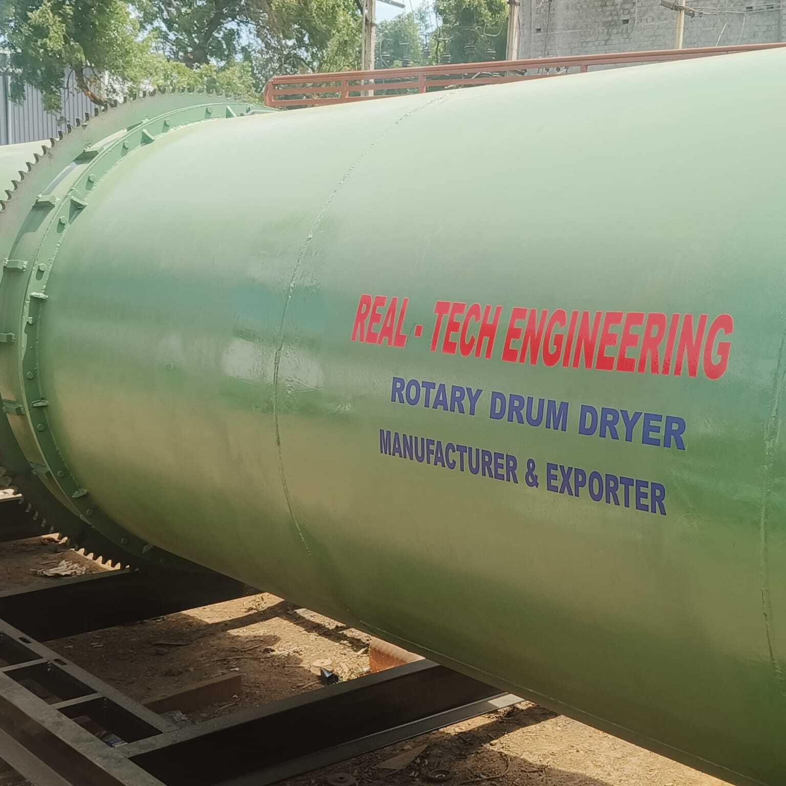 Rotary Drum Dryer - Mild Steel, 1-3m Diameter X 5-15m Length, Orange Color | Direct/indirect Heating, 50-500 Kw Power, 1-100 Tons/hr Capacity