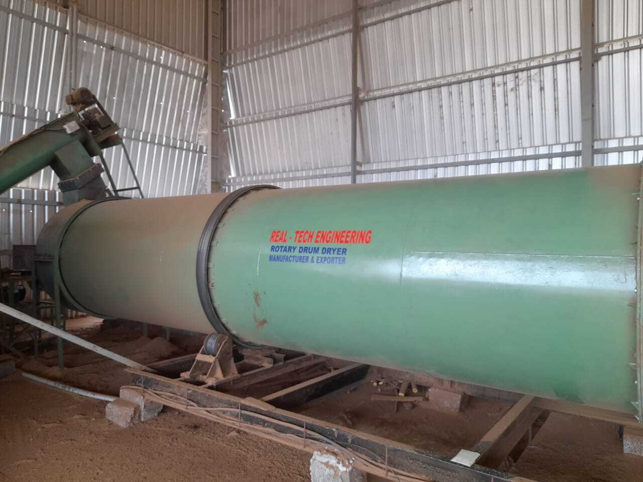 Rotary Drum Dryer - Mild Steel, 1-3m Diameter X 5-15m Length, Orange Color | Direct/indirect Heating, 50-500 Kw Power, 1-100 Tons/hr Capacity