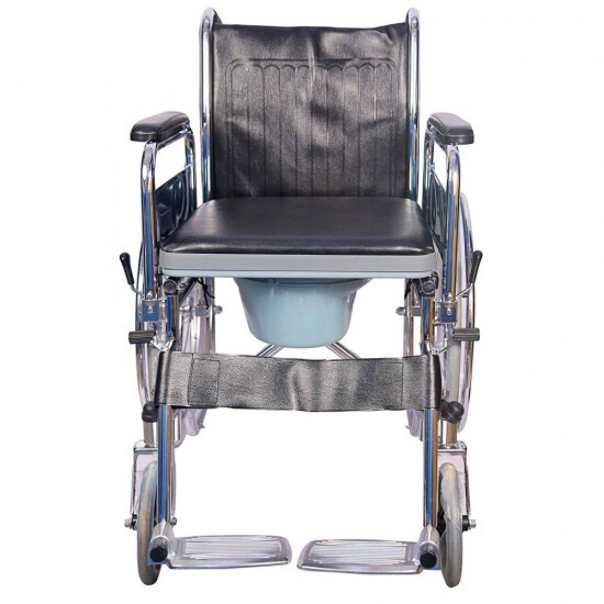 Wheel Chair Commode - Backrest Height: 14 Inch (In)