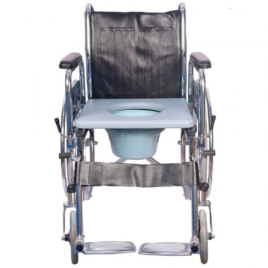 Wheel Chair Commode - Backrest Height: 14 Inch (In)