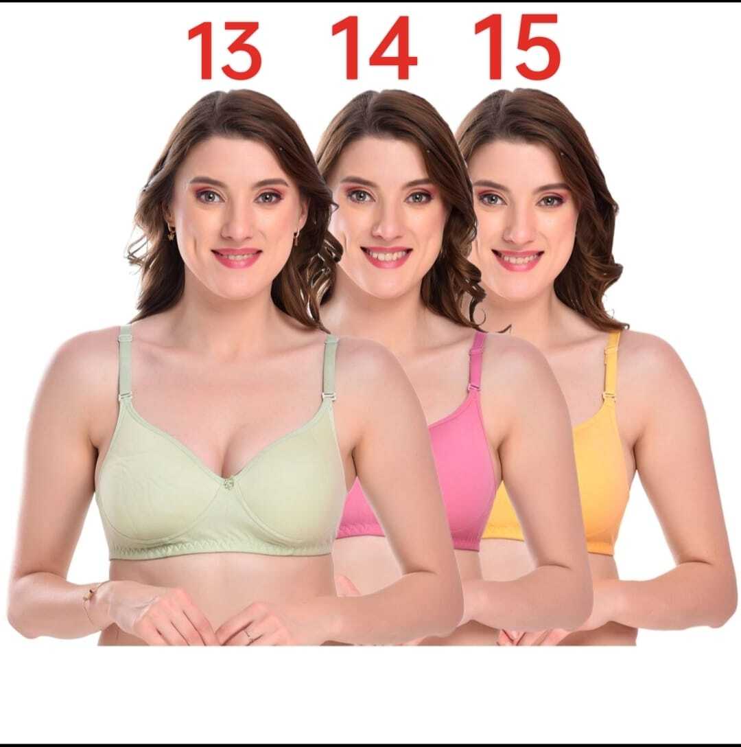 Neha Mold Bra - Cotton, Size 30-40 Inch, Multiple Color Options - Padded Cups, Full Coverage, Wire-free Comfort