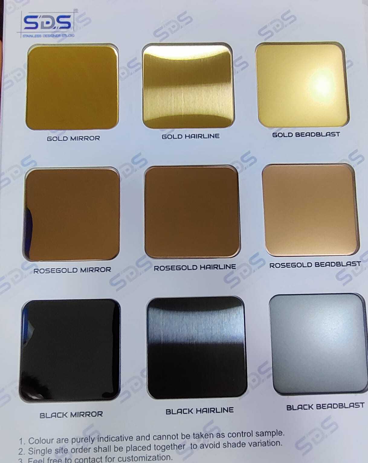 Pvd Ti Color Coated Stainless Steel Sheet By Sds