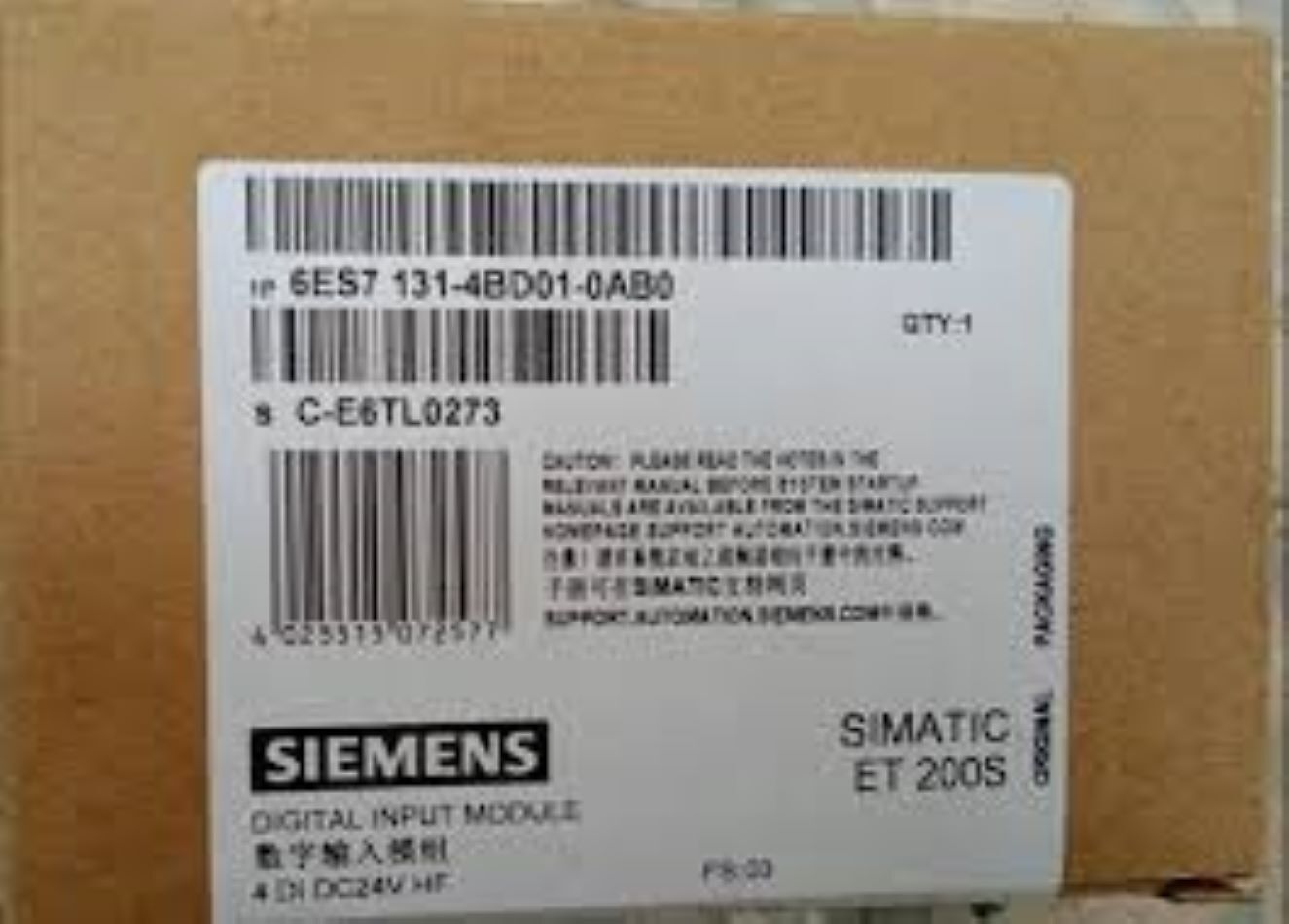 6es7131-4bd01-0ab0-siemens Programmable Logic Controller - Dimension (L*w*h): 8
