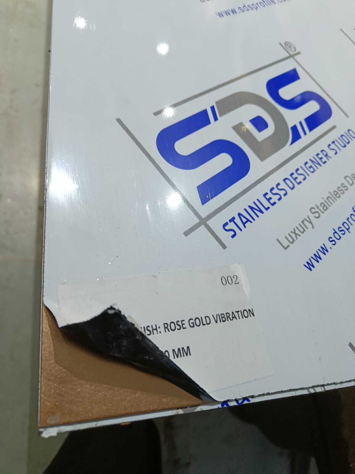 Rosegold Vibration Finish Ss Pvd Sheet By Sds