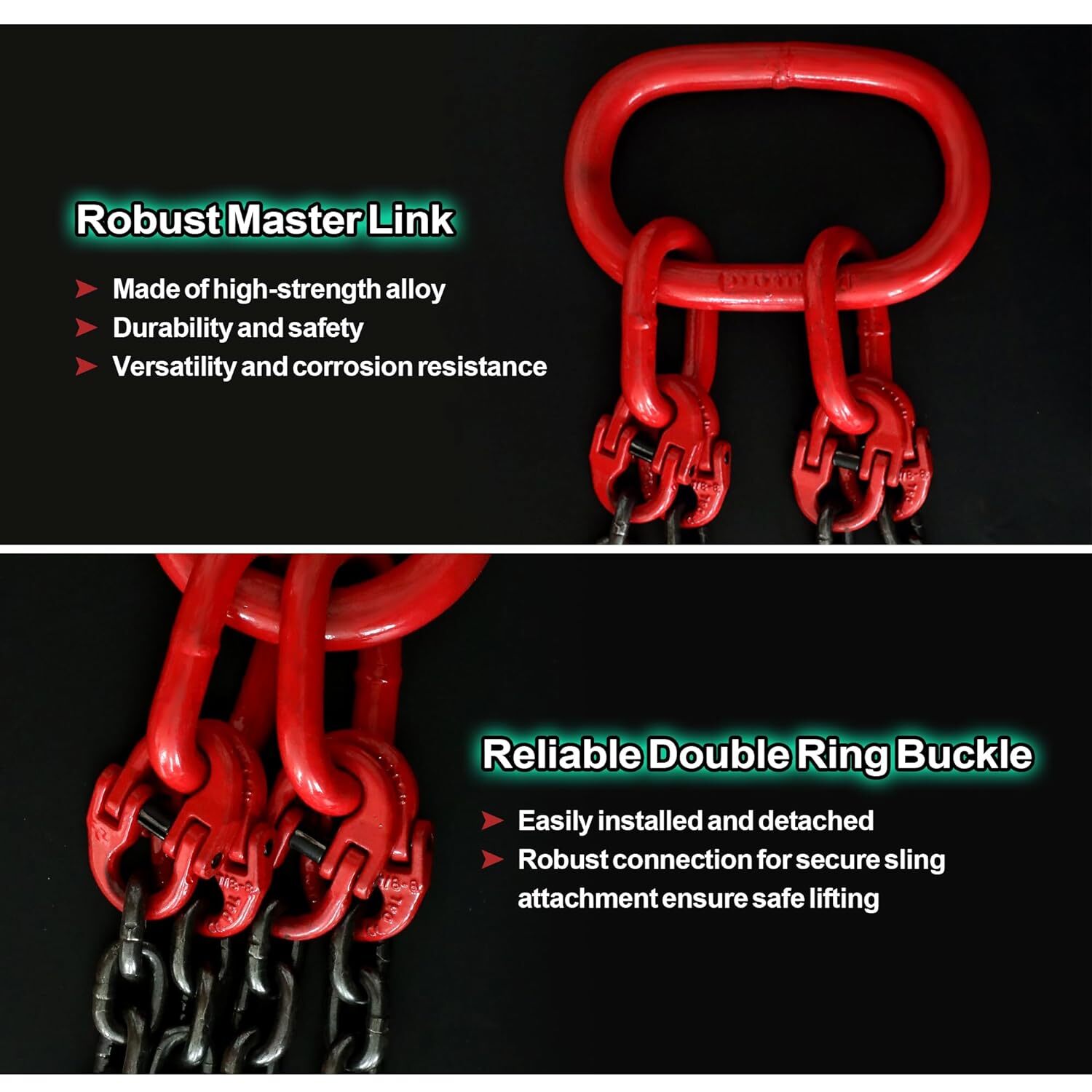 Red & Blue Multi Legged Chain Sling