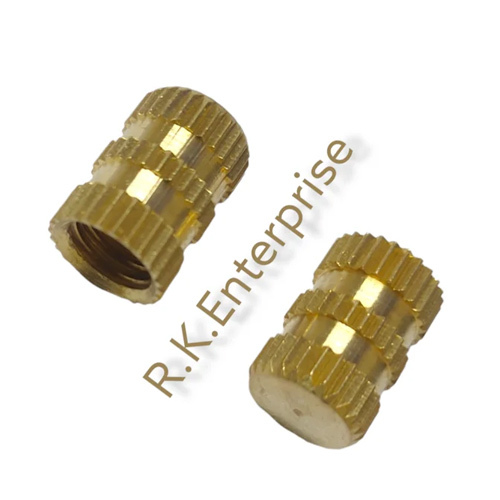 Brass Moulding Insert - High-Quality Brass, Customized Sizes, Polished Finish, Available in Various Colors, Flange Connection with CNC Machining