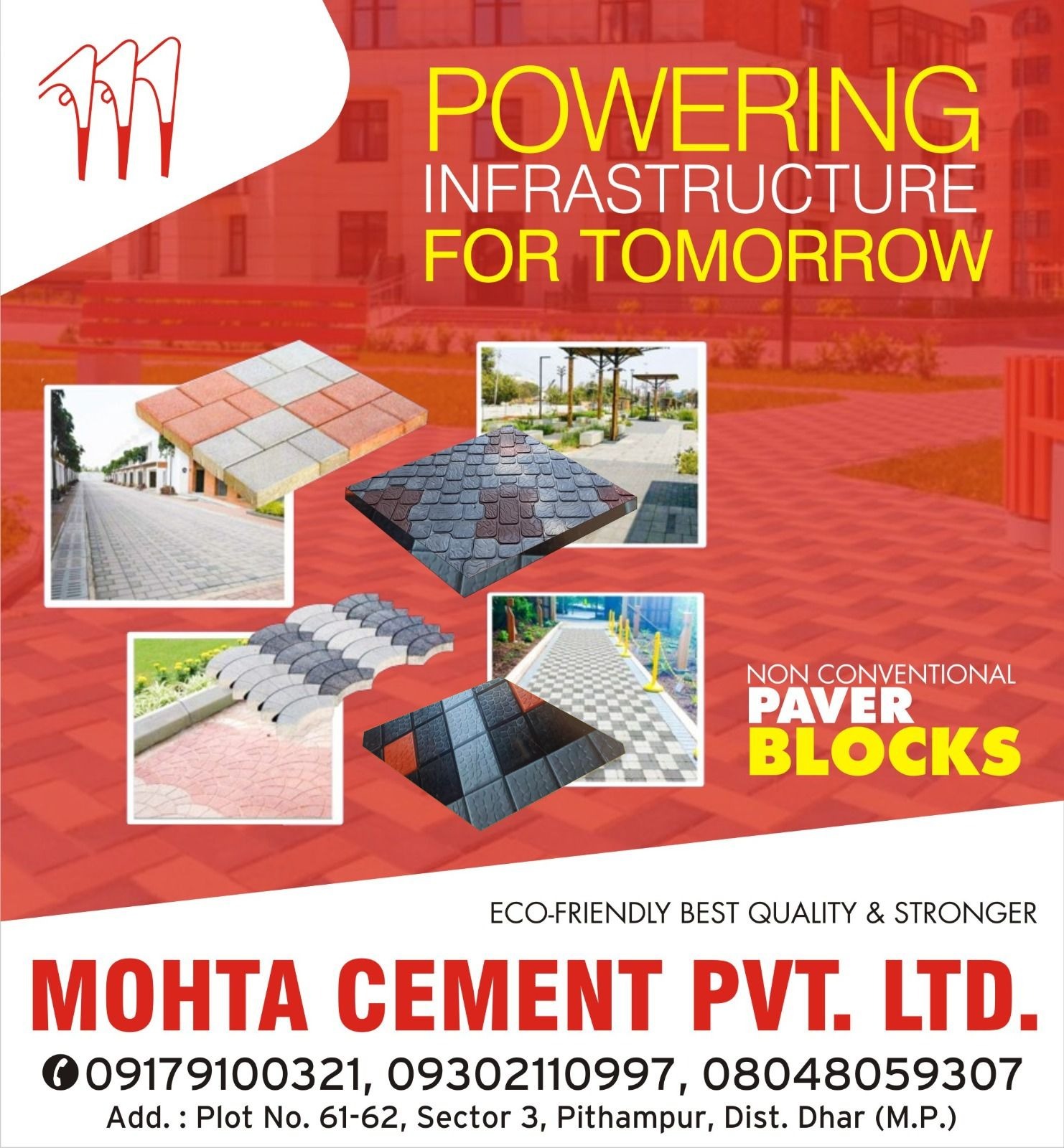 Concrete Pavement Blocks - Durable Interlocking Design | Ideal For Heavy Traffic Areas, Weather Resistant