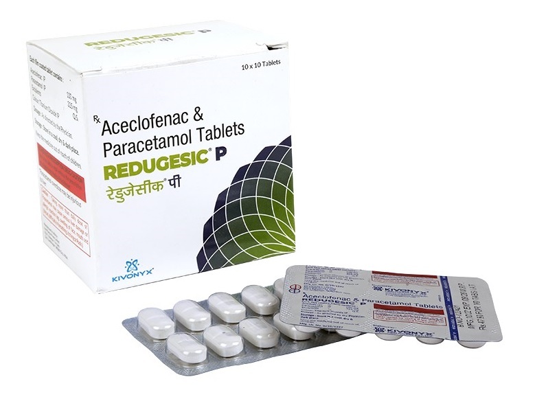 Aceclofenac 100 Mg Paracetamol 325 Mg Serratiopeptidase 15 Mg Tablets - 10 Boxes | Pain Relief For Headaches, Migraines, Musculoskeletal Pain, Menstrual Discomfort