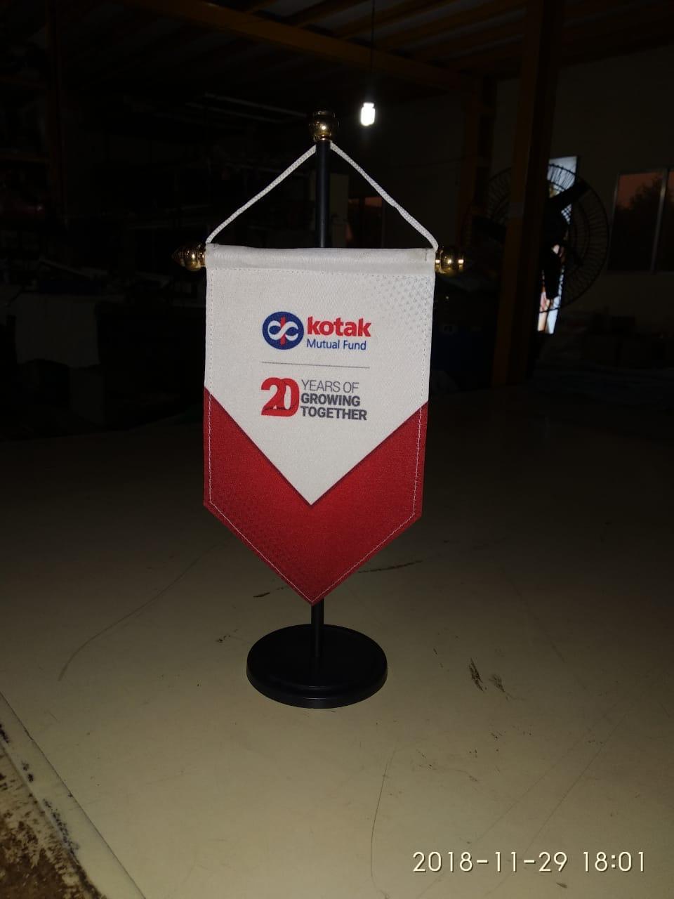 Drop Down Table Flag - Flagpole Material: Plastic