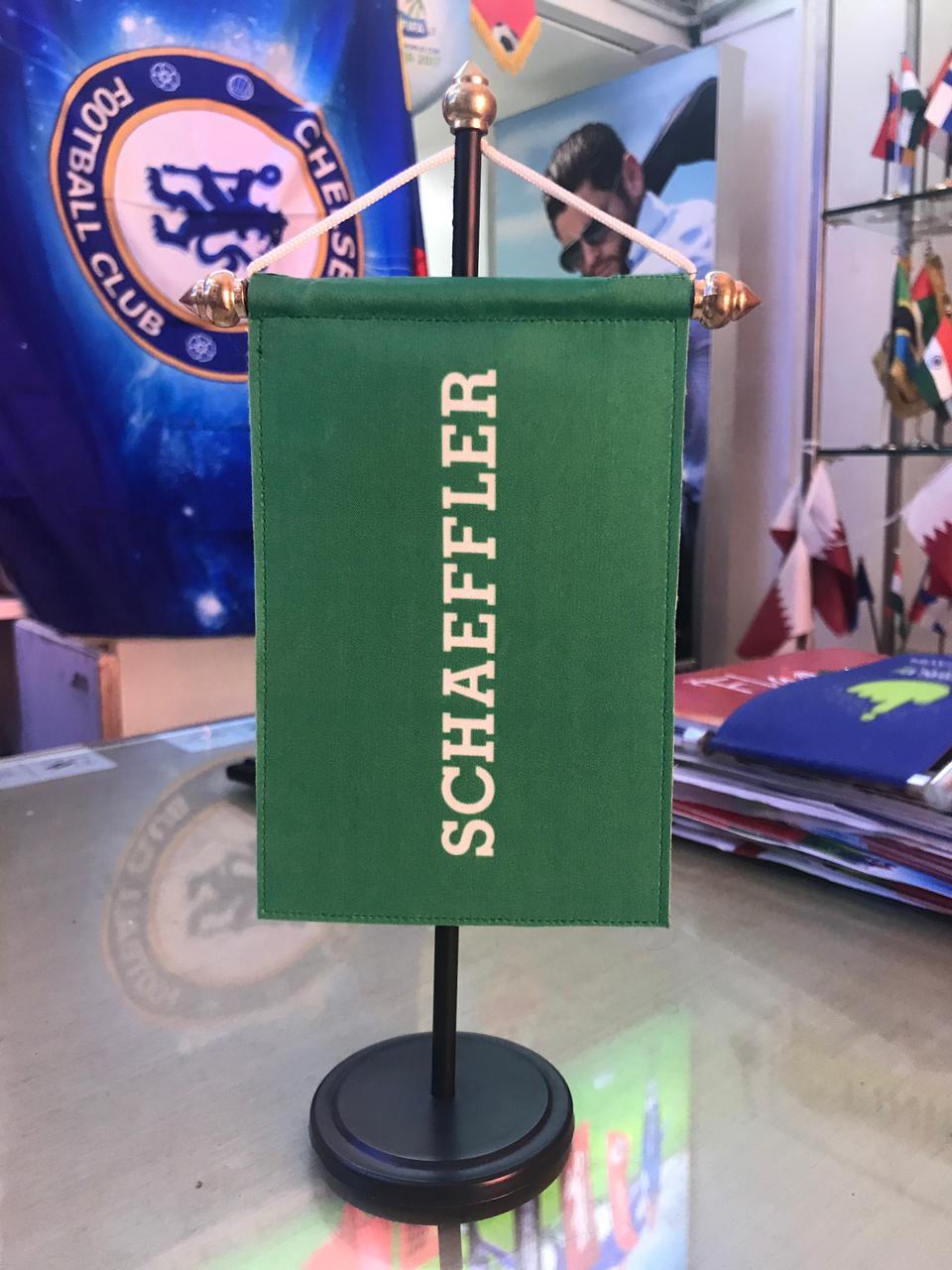 Drop Down Table Flag - Flagpole Material: Plastic