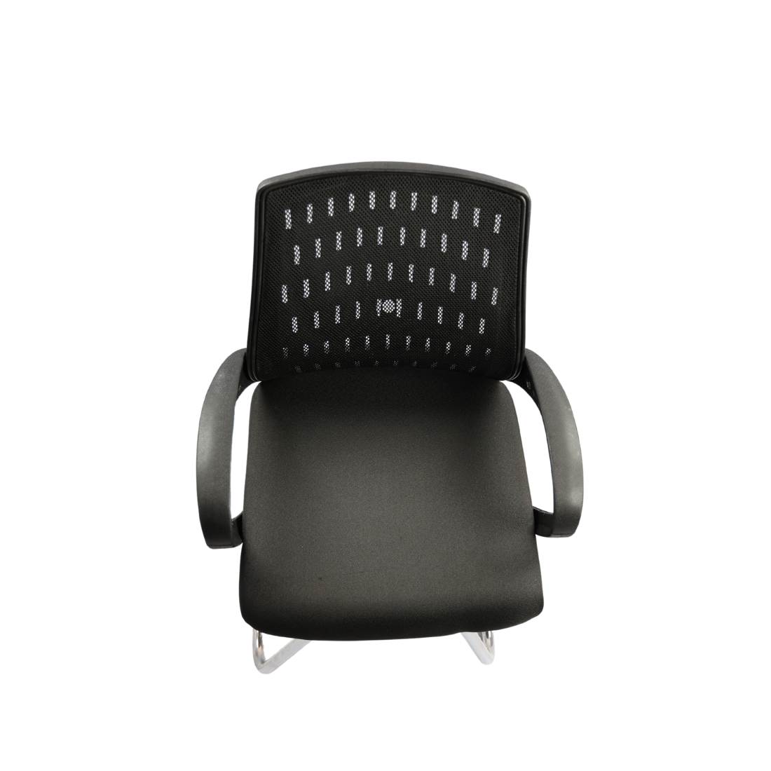Adhunika Black Net Back And Visitor Cushion Chair