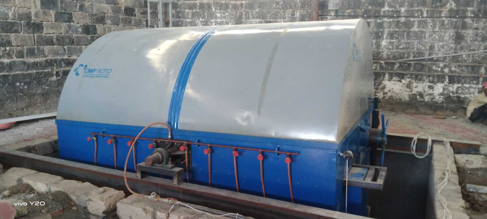 Closed Oven Roto Moulding Machine - Ms/ss Material 3200x2500x2000mm Size Blue Finish | 2500mm Oven Diameter Plc Control System Fully Automatic Operation