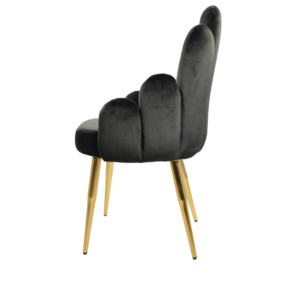 Adhunika Cafe Furniture Chair(black Fabric)