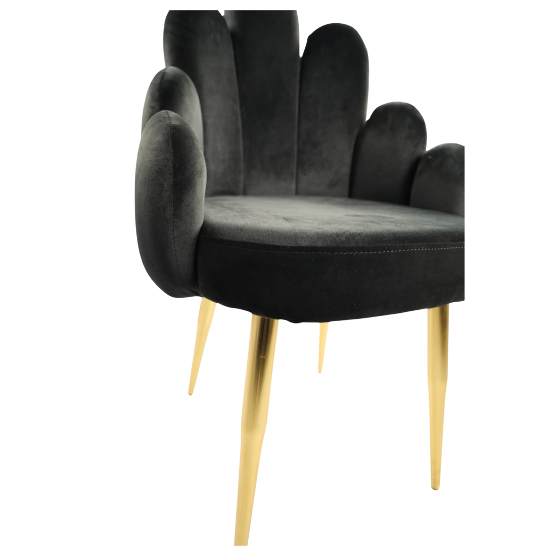 Adhunika Cafe Furniture Chair(black Fabric)