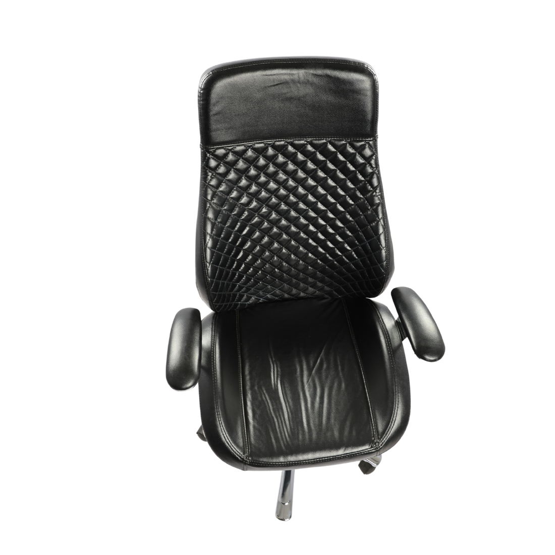 Adhunika Executive Chair - Steel Frame, High Back Design | 360 Swivel, Synchro Tilting Mechanism, Heavy Duty Chrome Base, Cushioned Armrests, 125kg Capacity