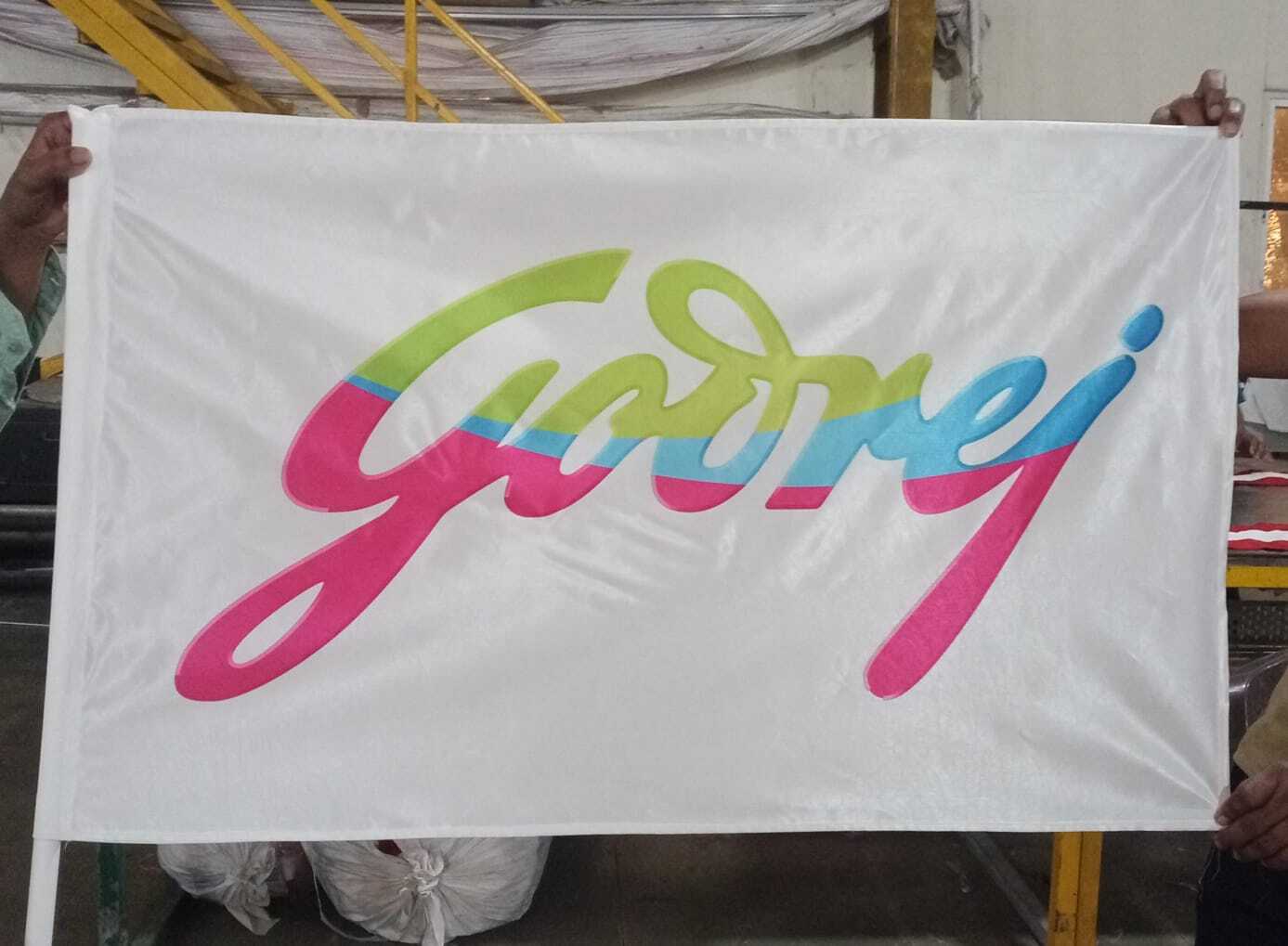 Corporate Flying Flag - 100% Woven, Knitted, Spun Polyester | Custom Sizes, Multi-color Design, Polished Surface Finishing, Perfect For Advertising And Decoration