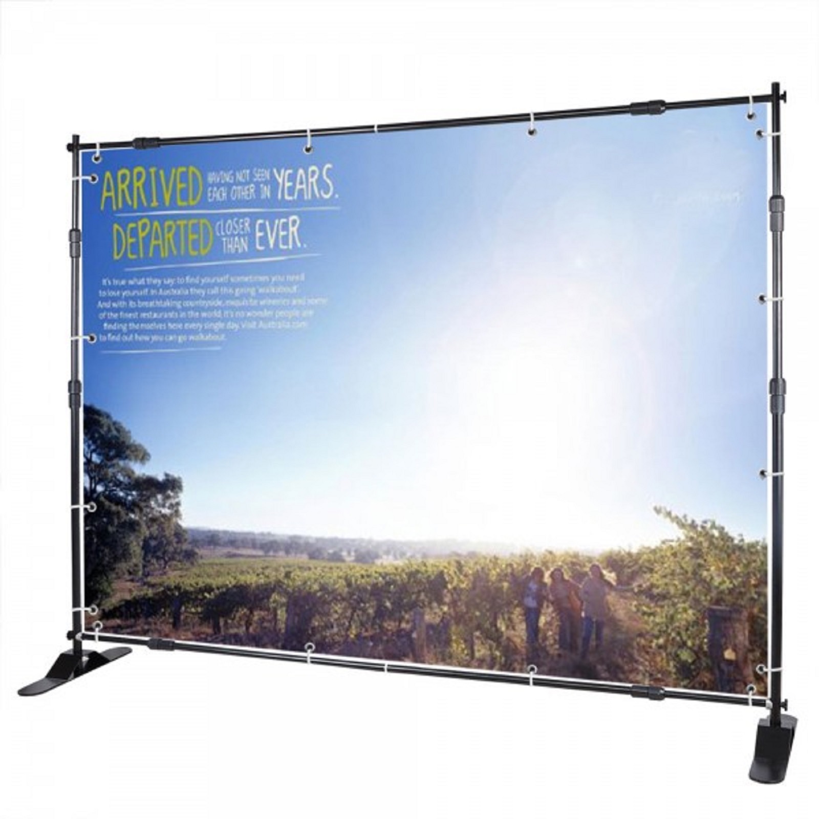 Customised Wall Screen Banner Stand - Flagpole Material: Aluminium