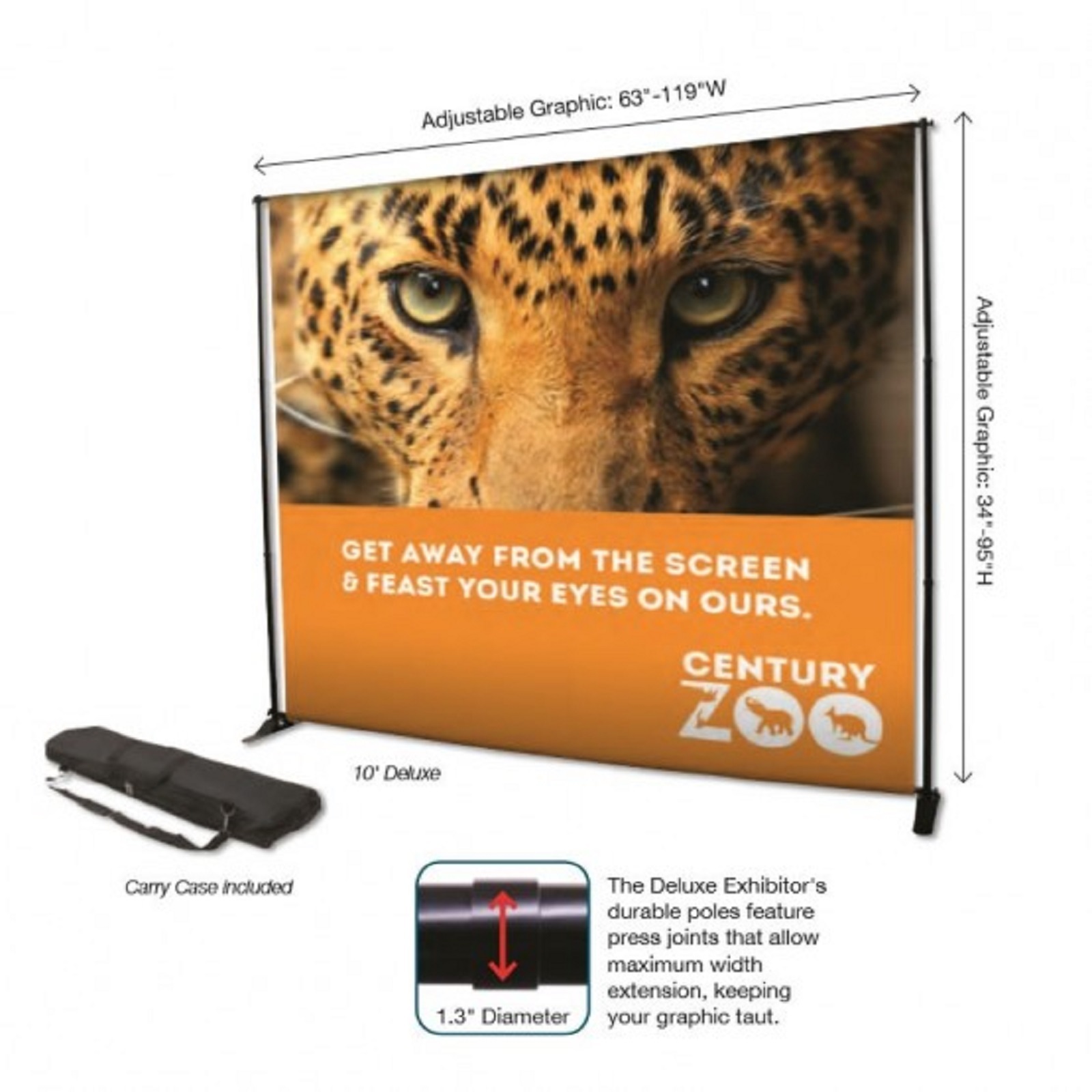 Customised Wall Screen Banner Stand - Flagpole Material: Aluminium
