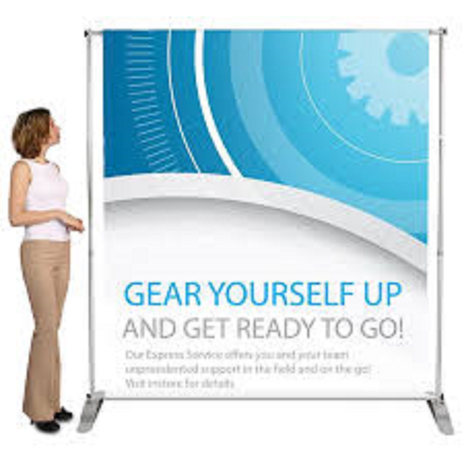 Wall Screen Banner Stand - Flagpole Material: Aluminium