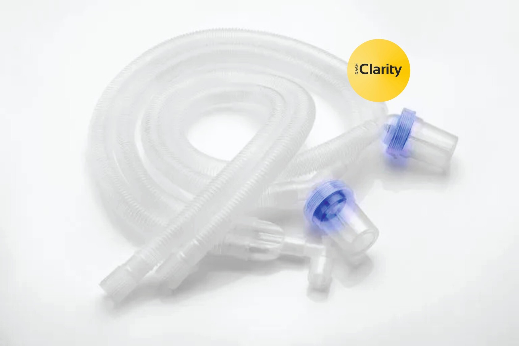 White Transparent Double Water Trap Ventilator Circuit