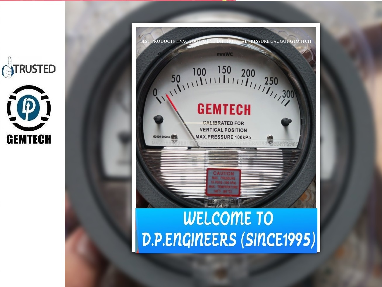 Gemtech Differential Pressure Gauge Dealers Near By Sanjeevan Maan Hospital