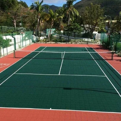 Outdoor Tennis Court Flooring Services - Synthetic 5-8mm Green, Matte Finish | Weather Resistant, High Slip Resistance, UV Stable