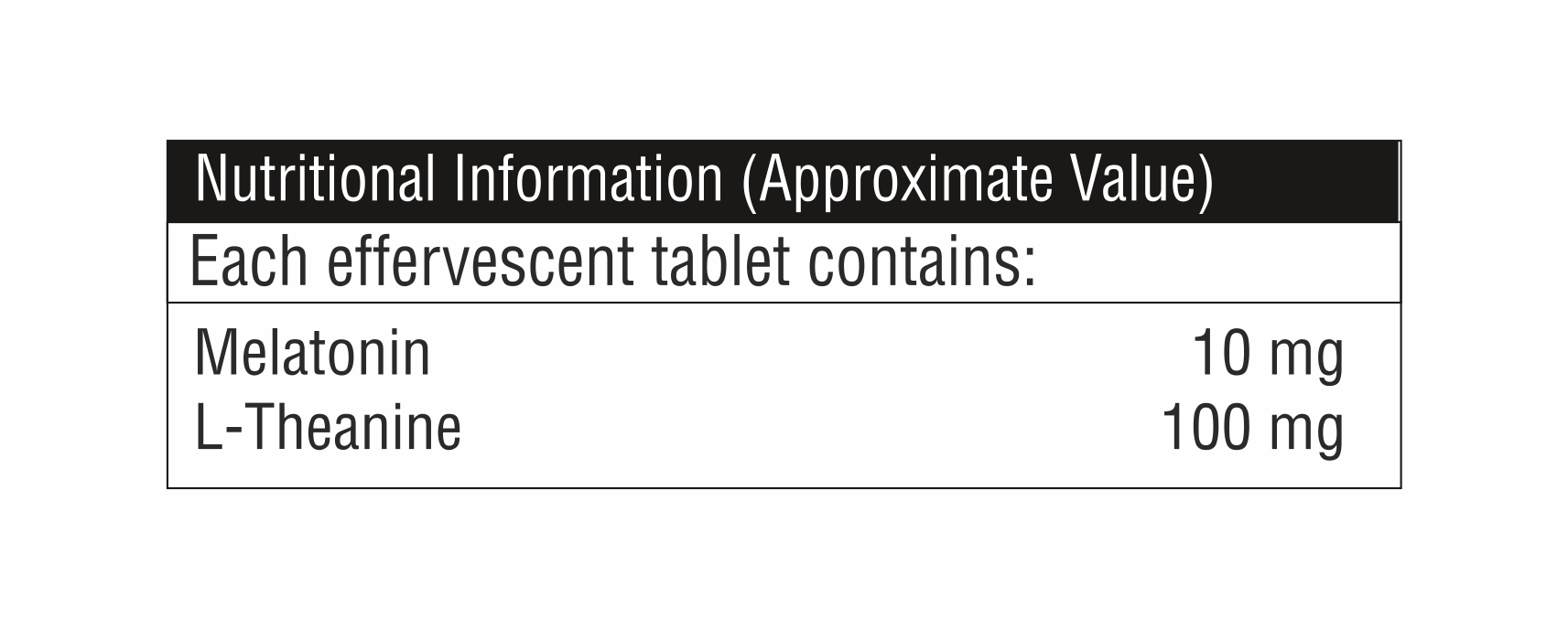 Melatonin With L Theanine Effervescent Tablet