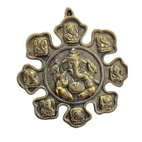 Indoor Divinely Inspired Asthmukhi Ganesh Wall Hanging