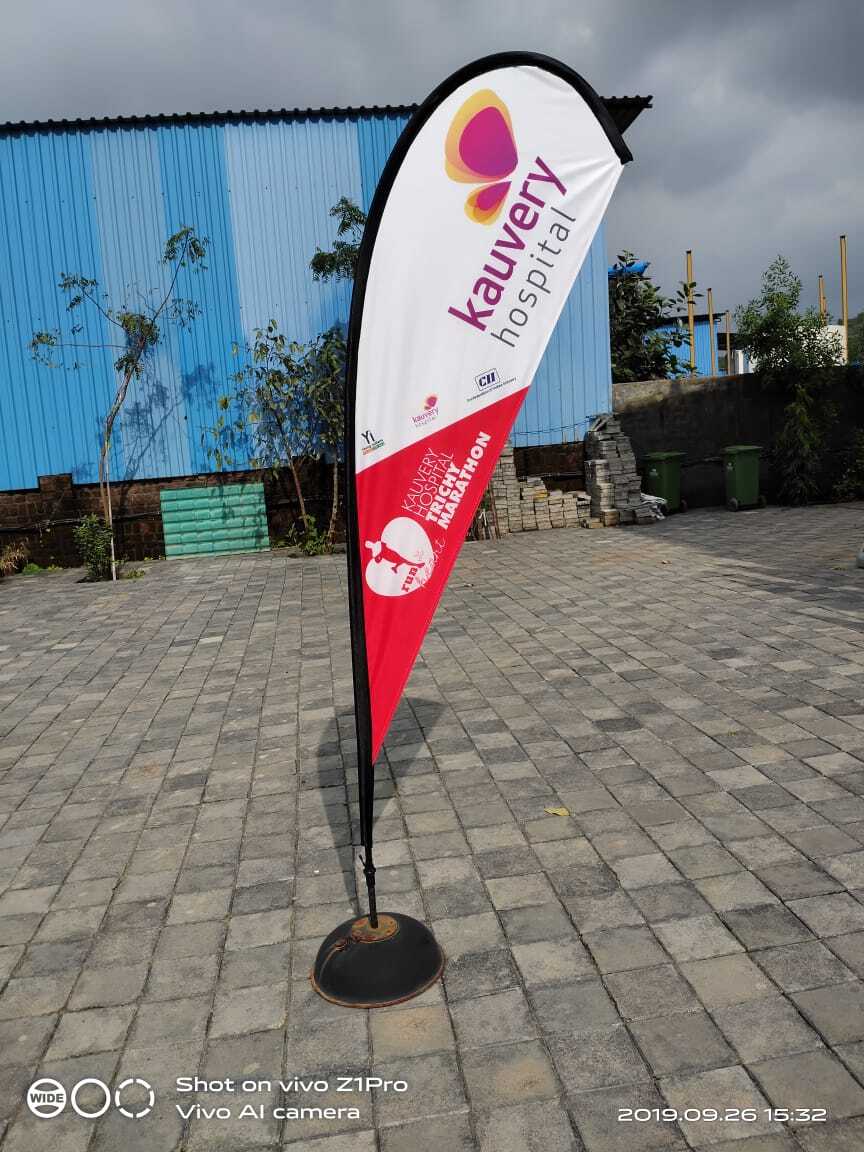 Tear Drop Flag - Durable 110gm Polyester, Various Sizes From 6ft To 16ft | Custom Colors, Logos, Fiberglass Pole, Indoor & Outdoor Use