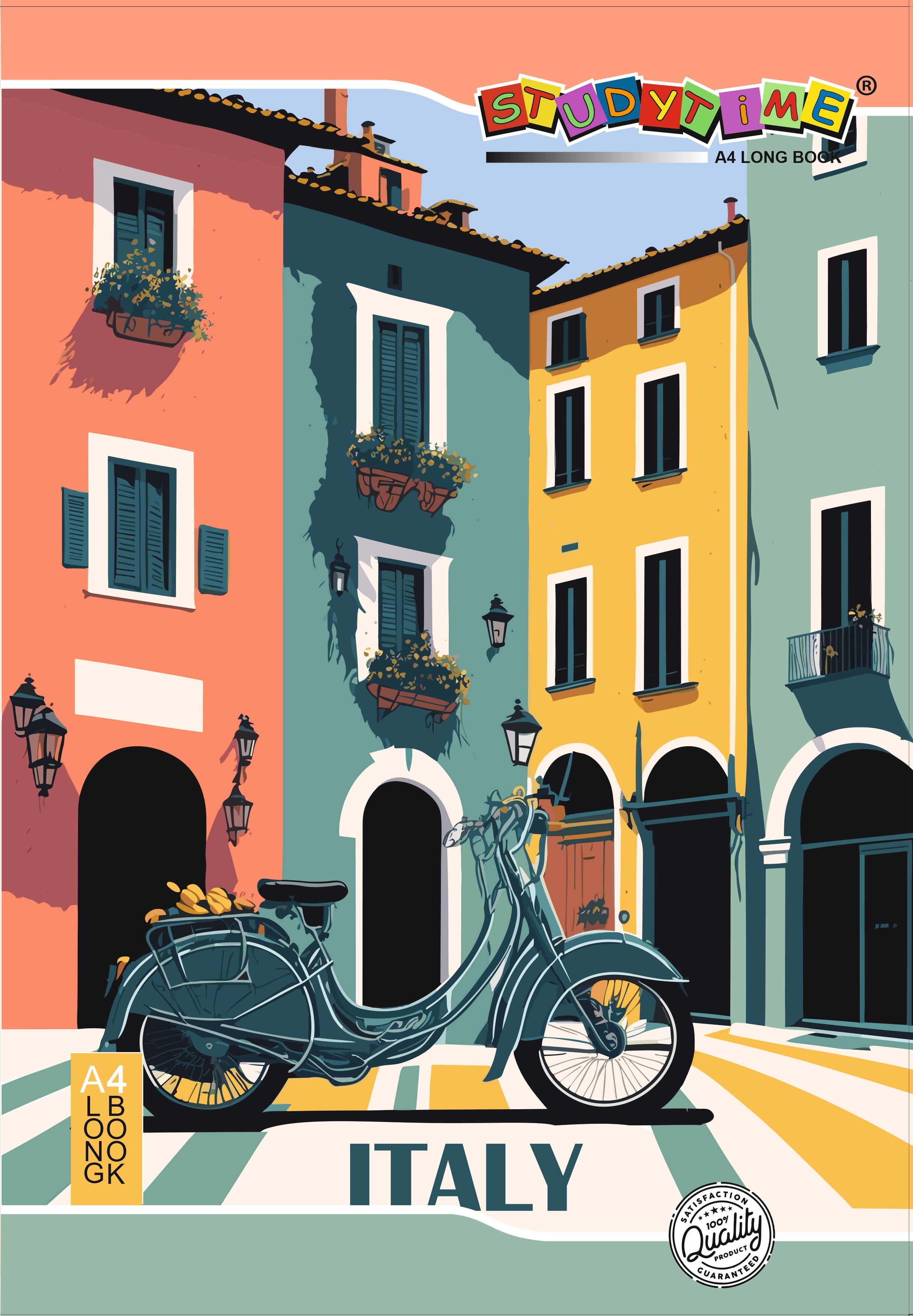 A4 Long Notebook 140 Pages - Binding: Pin Binding