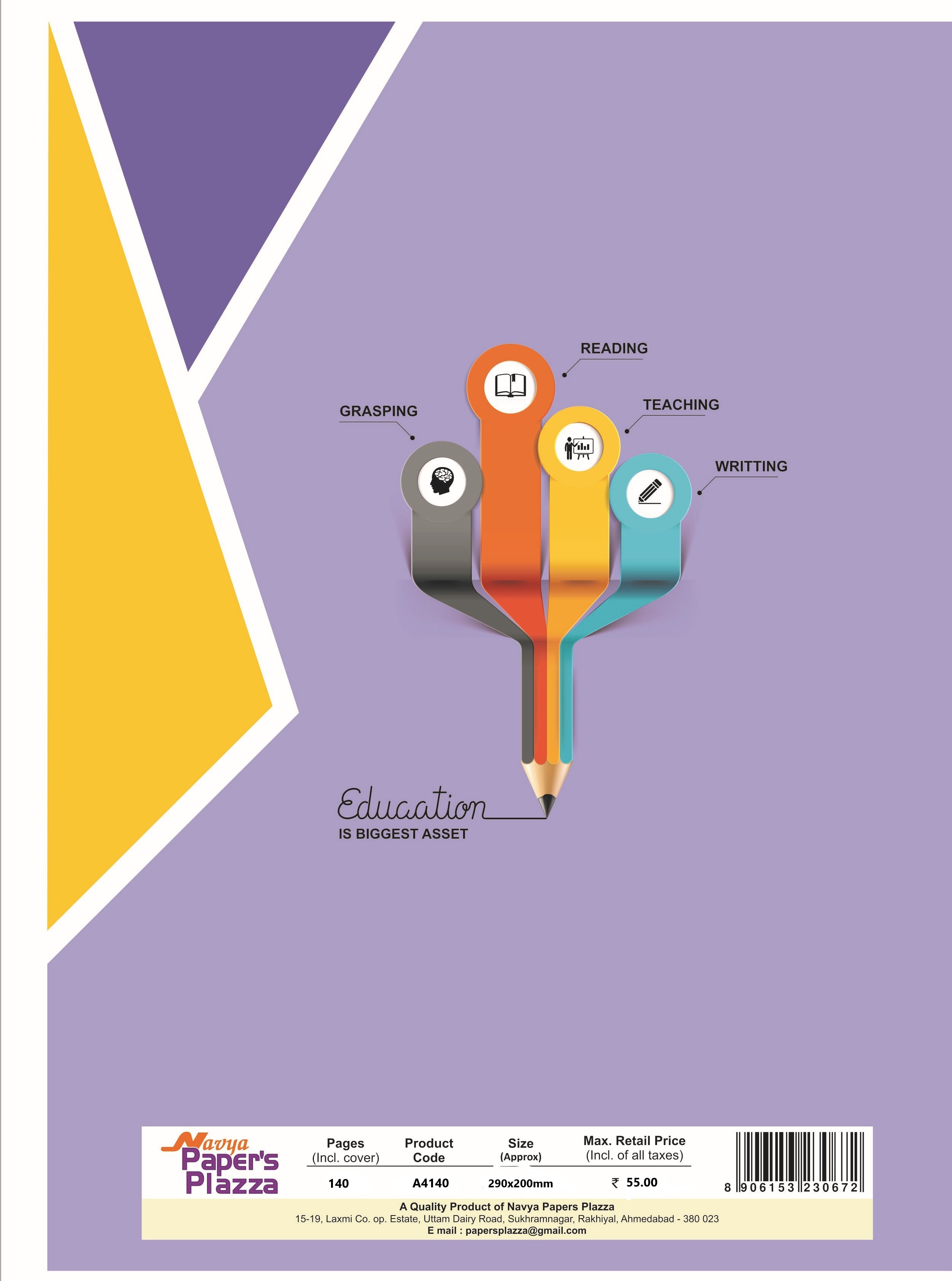 A4 Long Notebook 140 Pages - Binding: Pin Binding