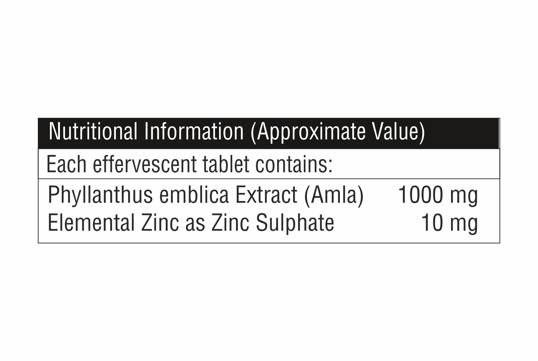 Phyllanthus Emblica Extract Effervescent Tablet